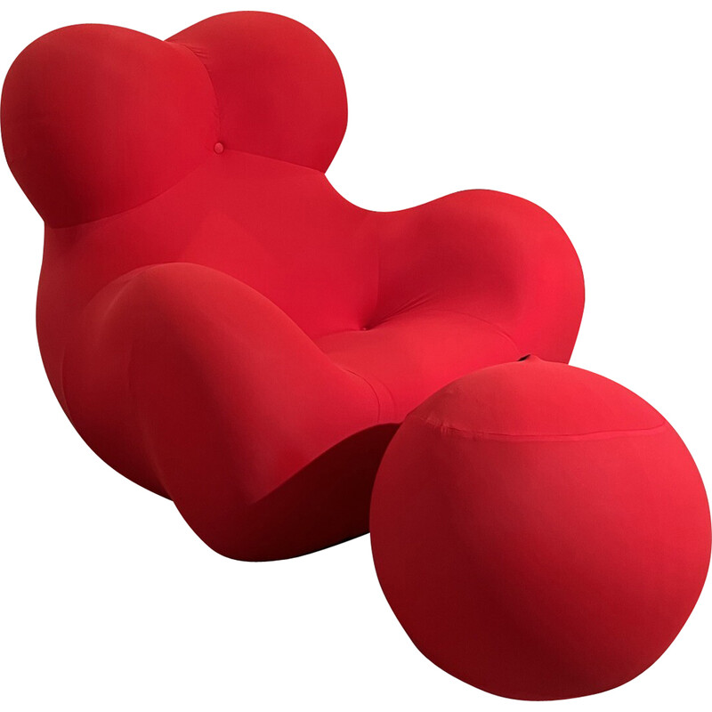 Vintage armchair and footrest Up 5/6 "La Mamma" by Gaetano Pesce for B & B Italia, 2000