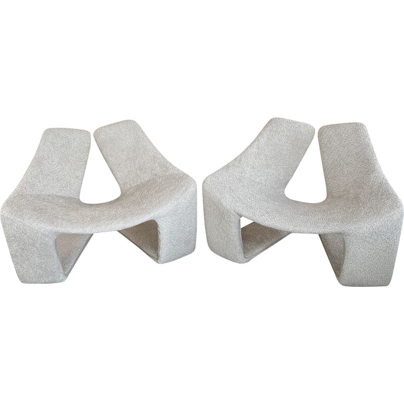Pair of vintage Zen armchairs by Kwok Hoi Chan for Maison Steiner, 2003