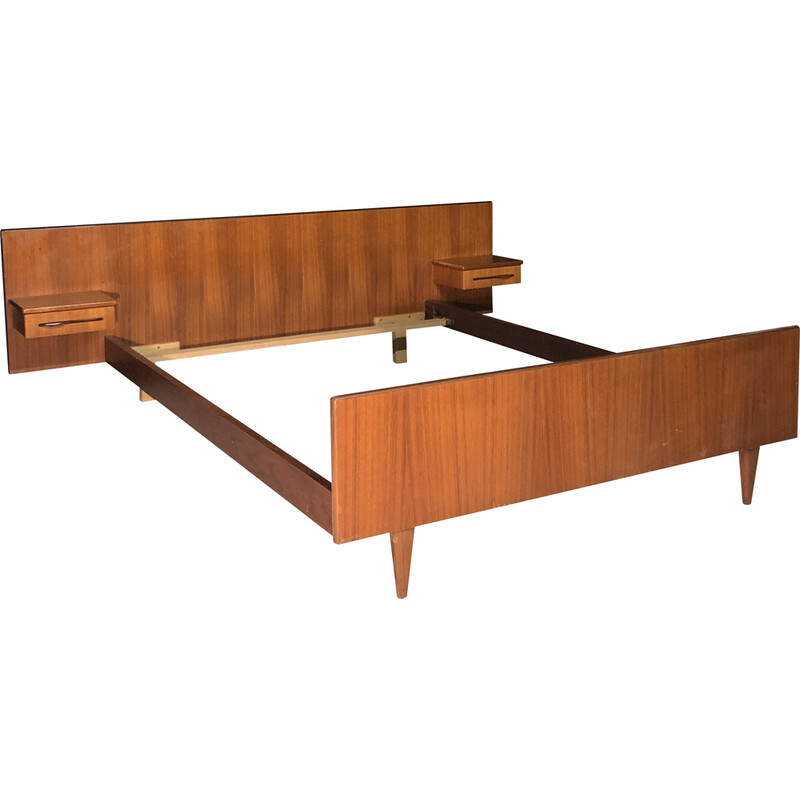 Vintage Scandinavisch teakhouten bed, 1960