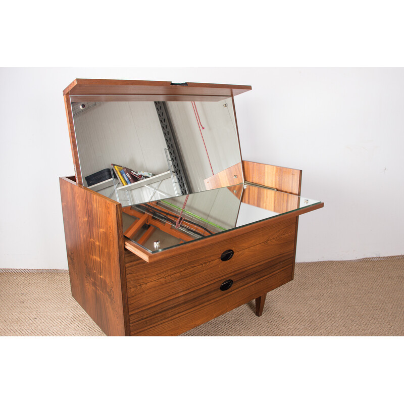 Vintage Rio rosewood dressing table by Joseph André Motte for Charron, France 1960