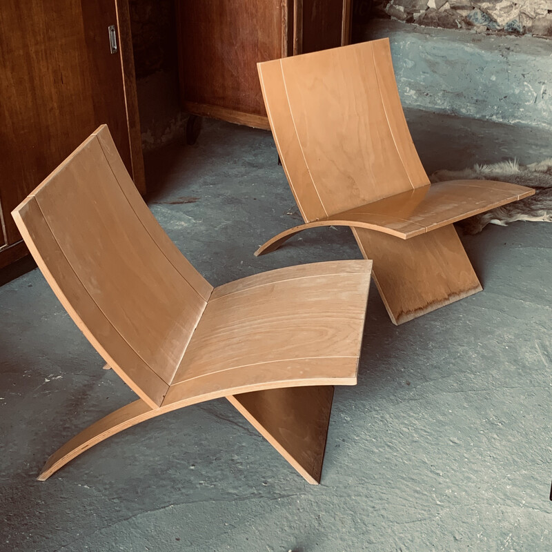 Paire de fauteuils vintage modèle "Laminex" par Jens Nielsen, 1966