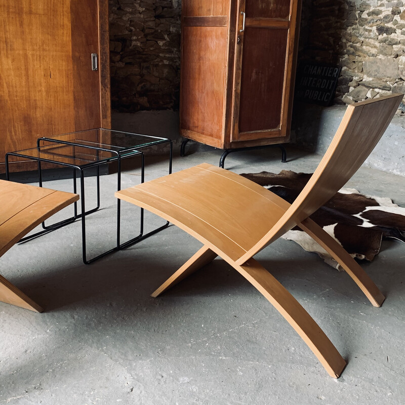Pair of vintage armchairs model "Laminex" by Jens Nielsen, 1966
