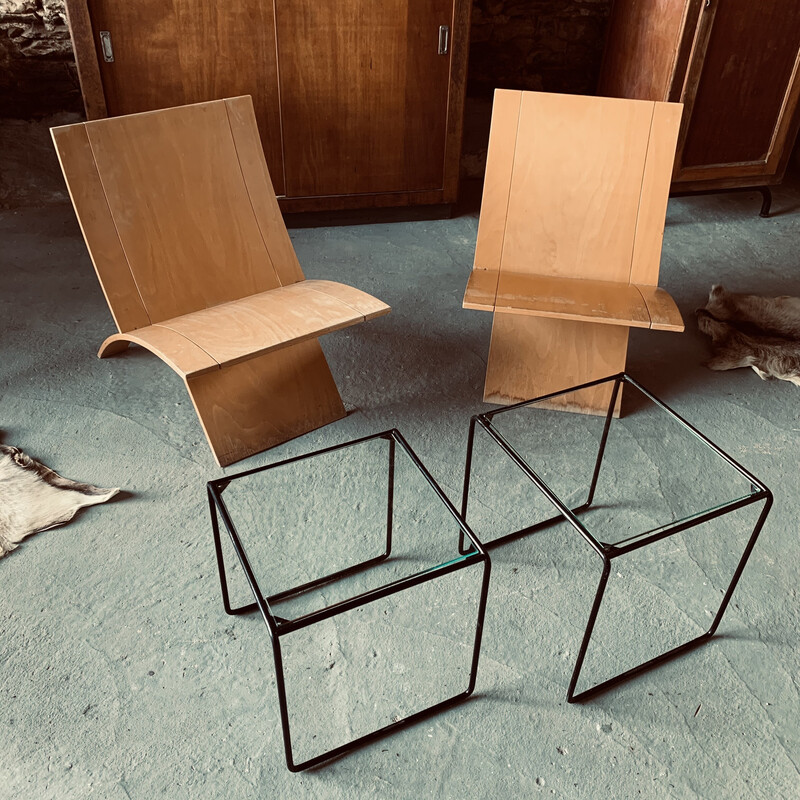 Pair of vintage armchairs model "Laminex" by Jens Nielsen, 1966