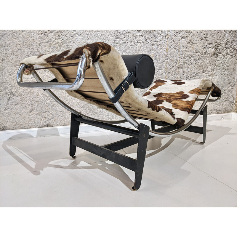 Sedia lounge vintage Lc4 di Le Corbusier e Charlotte Perriand per Whonbedarf, 1952