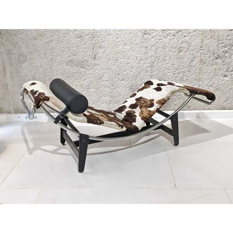 Sedia lounge vintage Lc4 di Le Corbusier e Charlotte Perriand per Whonbedarf, 1952