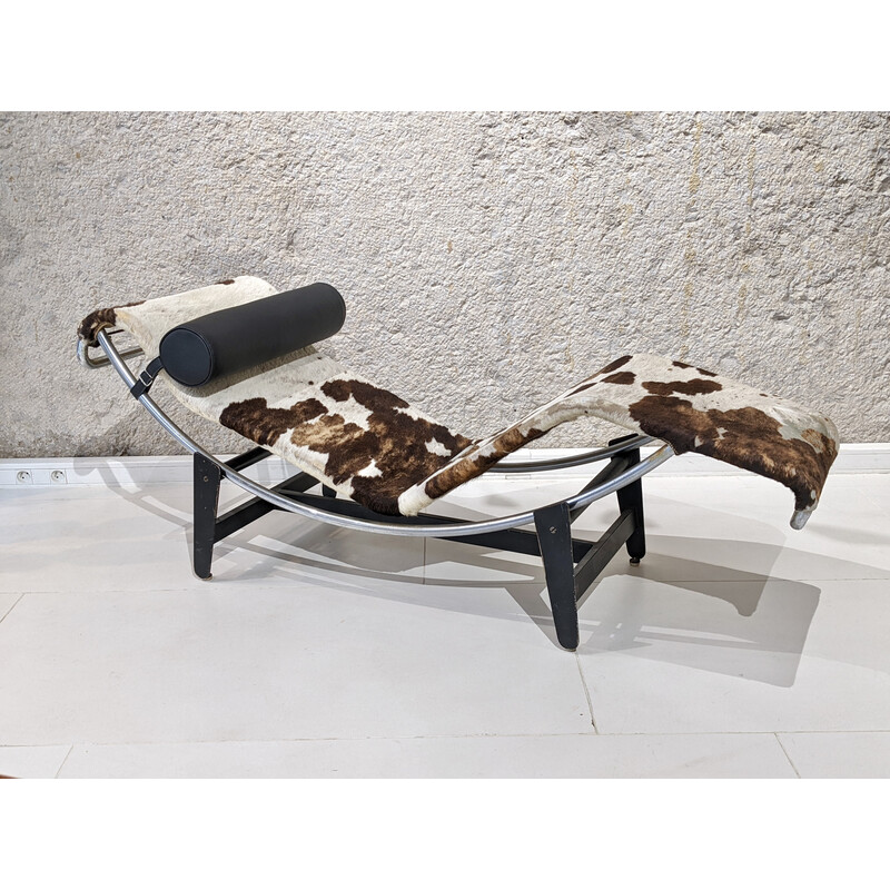 Vintage lounge chair Lc4 by Le Corbusier and Charlotte Perriand for Whonbedarf, 1952