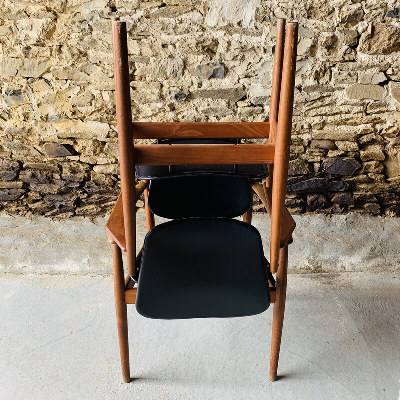 Pair of vintage armchairs fd-184 by Arne Vodder, 1960