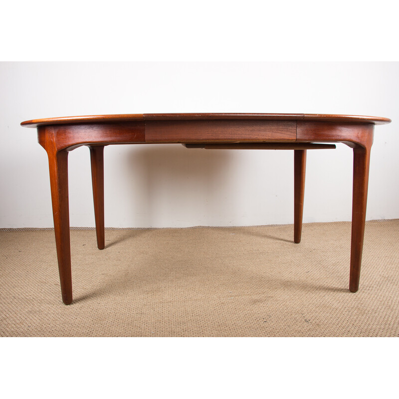 Vintage Danish teak extension table model 62 by Henning Kjaernulf for Soro Stolefabrik, 1960