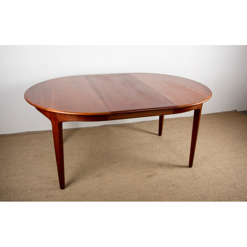 Vintage Danish teak extension table model 62 by Henning Kjaernulf for Soro Stolefabrik, 1960