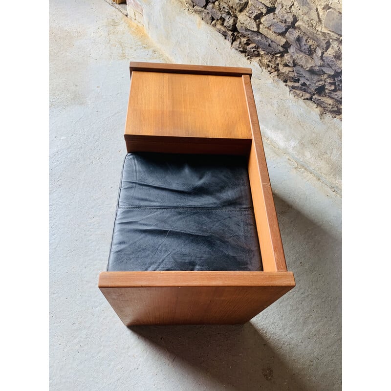 Meuble de téléphone vintage en bois