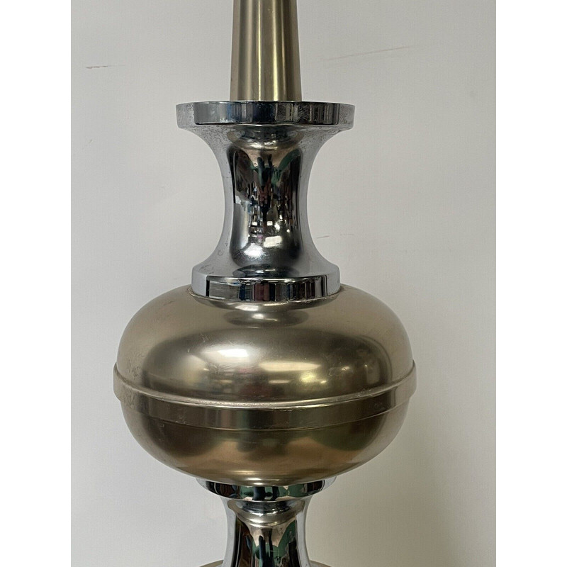 Vintage kapperslamp in chroom en metaal, 1970