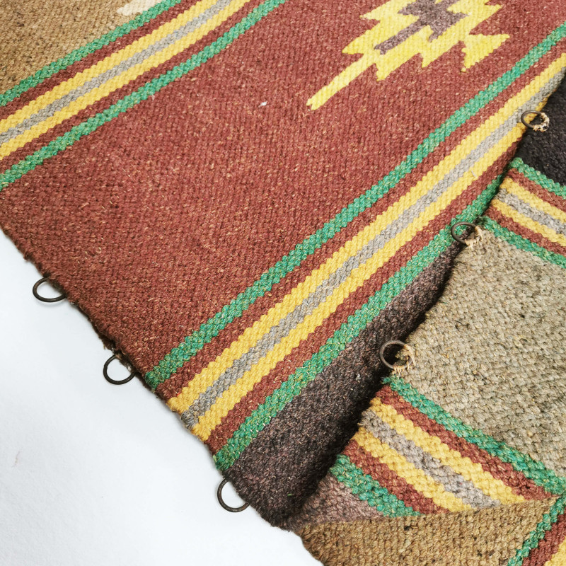 Art deco vintage wool kilim rug, Czechoslovakia 1930s