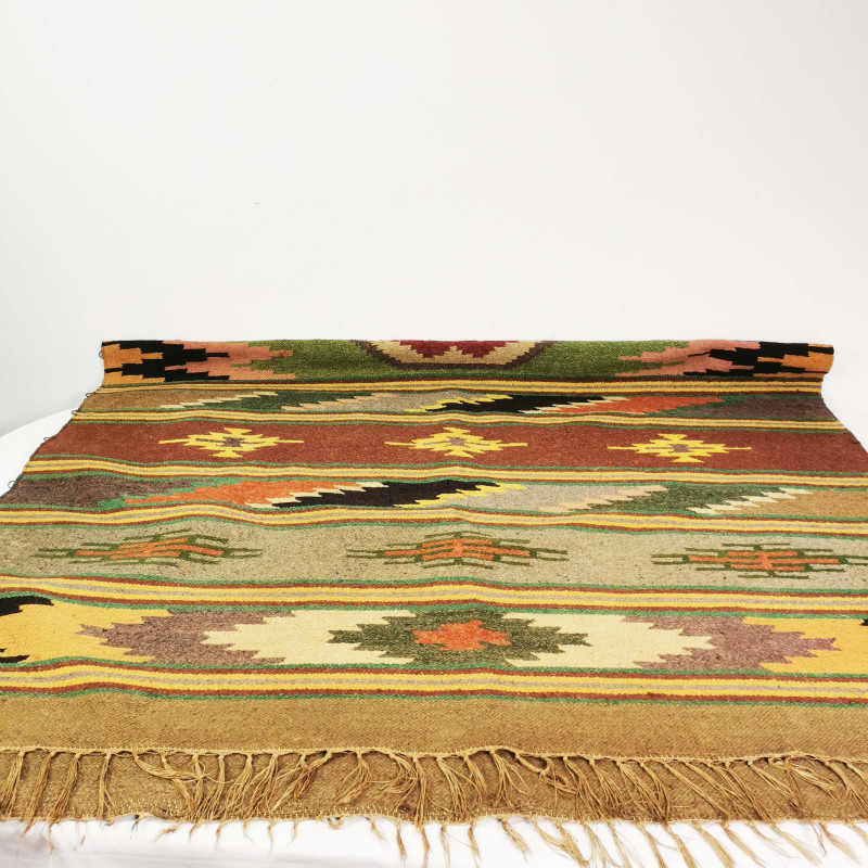 Tapis kilim Art déco vintage en laine, Tchécoslovaquie 1930