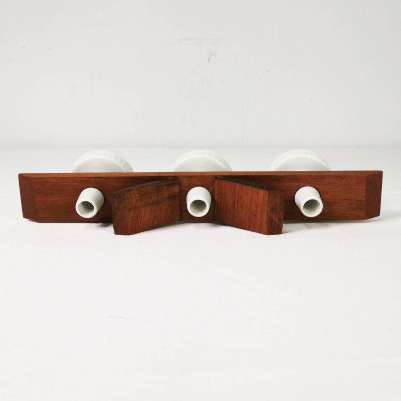 Vintage teak candlestick, Denmark 1970s