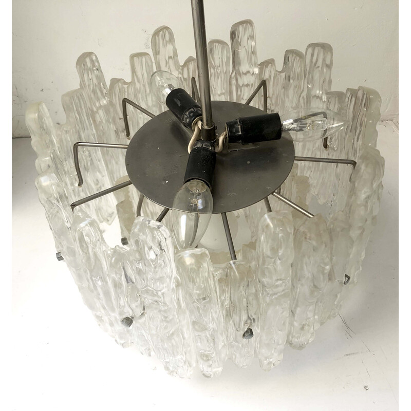 Vintage pendant lamp Ice frost by Jt Kalmar, 1970