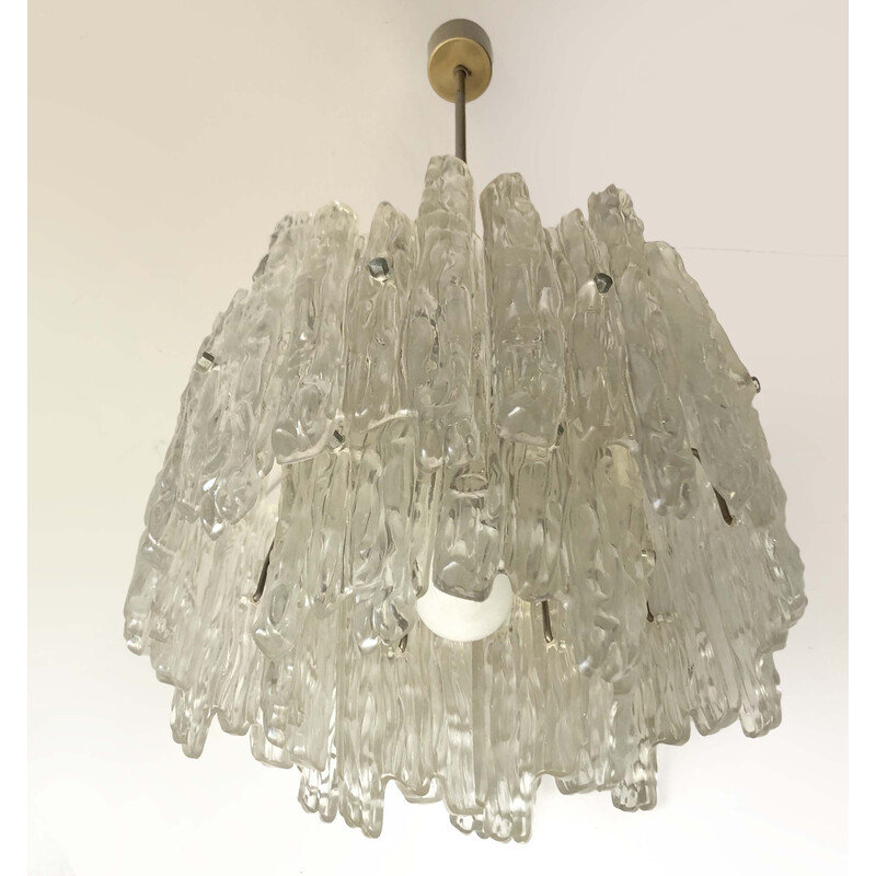 Vintage pendant lamp Ice frost by Jt Kalmar, 1970