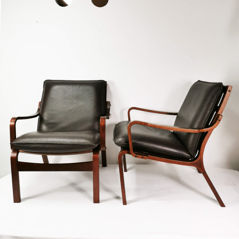 Pair of vintage armchairs by Skippers Mobler A / S, Denmark 1970s