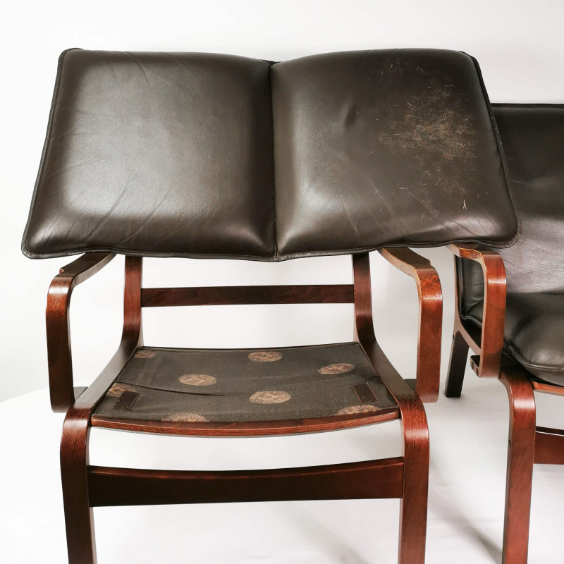 Paar vintage fauteuils van Skippers Mobler A/S, Denemarken 1970