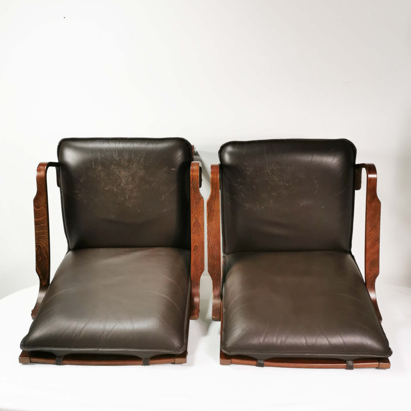 Pair of vintage armchairs by Skippers Mobler A / S, Denmark 1970s