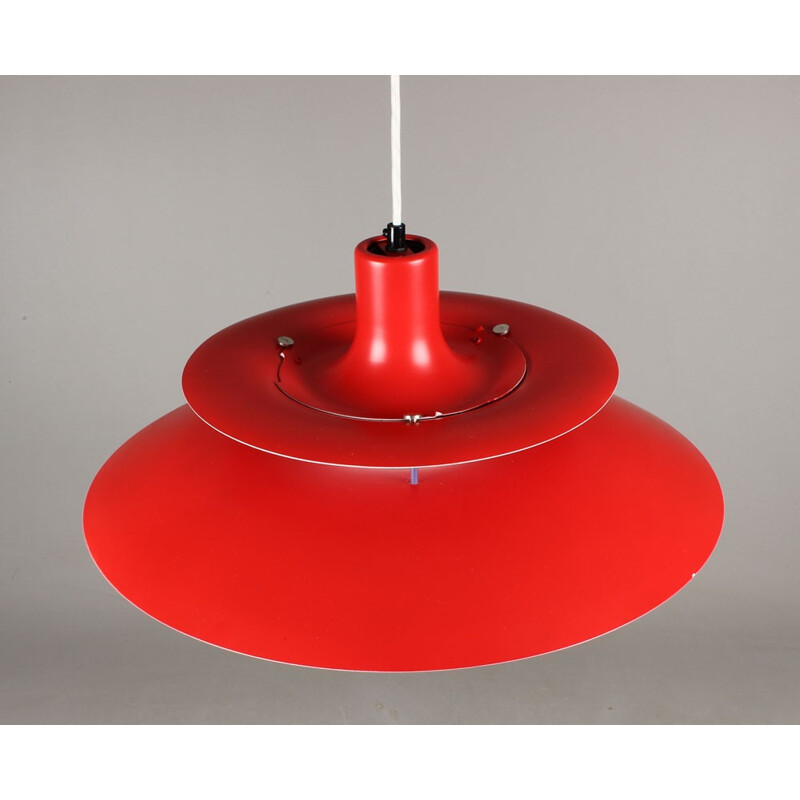 Red hanging lamp "PH5", Poul HENNINGSEN - 1950s