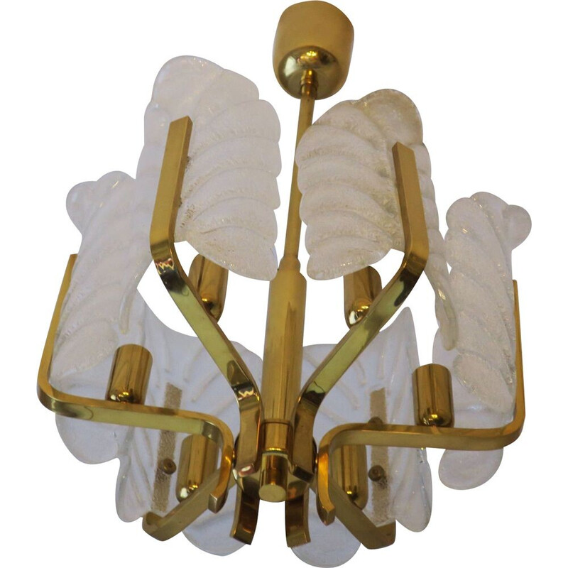 Vintage chandelier by Carl Fagerlund for Orrefors, Sweden 1960s