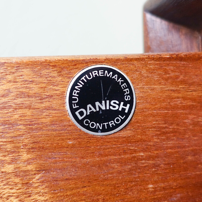 Paire de tables de chevet danoises vintage en bois exotique, 1960