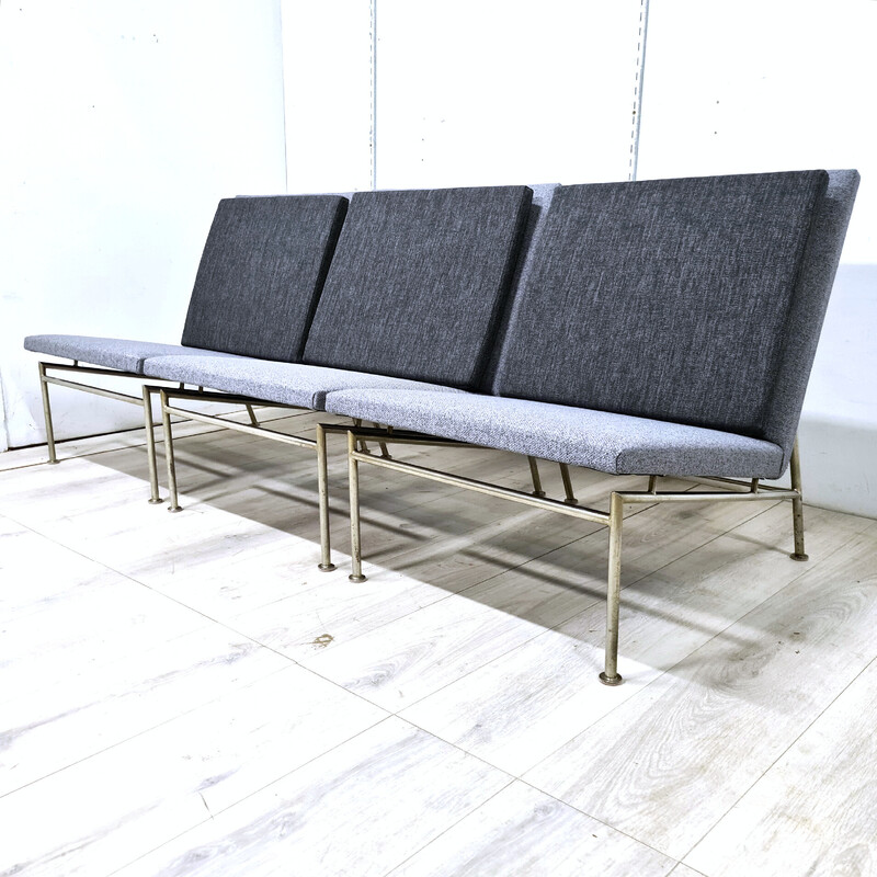 Set of 3 vintage Square line series armchairs by Theo Ruth and Kho Liang Ie for Artifort, Netherlands 1960s