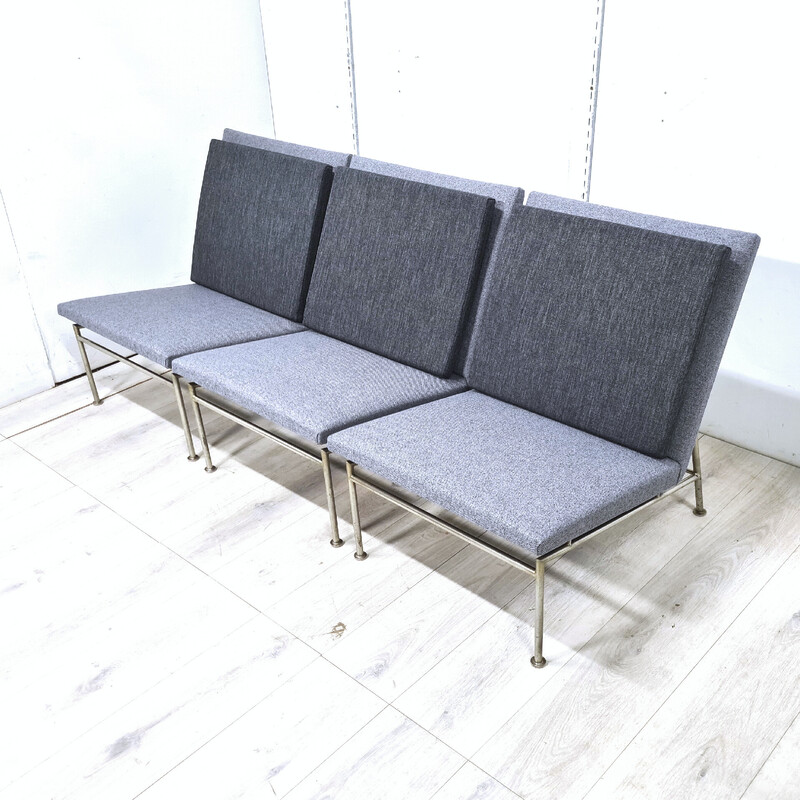 Set of 3 vintage Square line series armchairs by Theo Ruth and Kho Liang Ie for Artifort, Netherlands 1960s