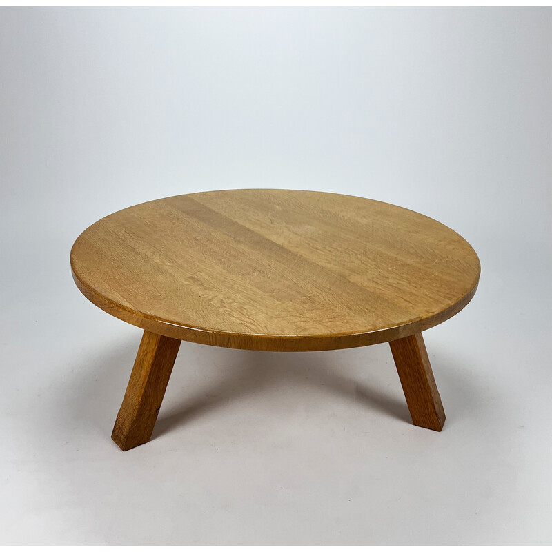 Tavolino in legno di quercia della metà del secolo scorso, 1960