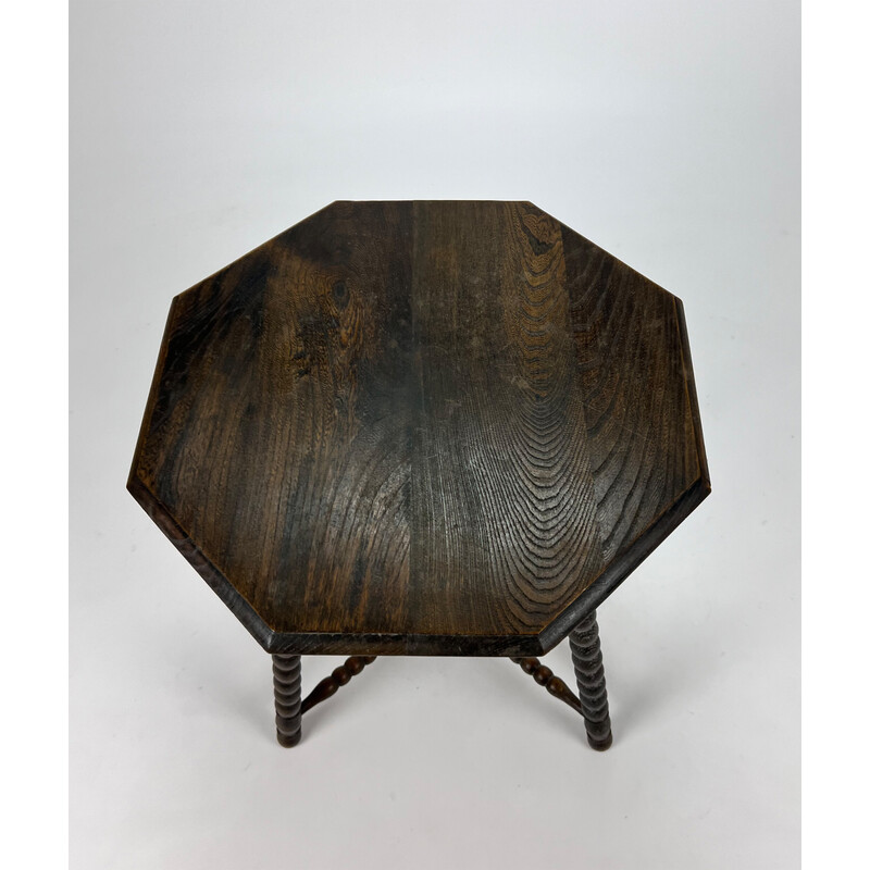 Table d'appoint vintage néerlandaise en bois de chêne, 1930