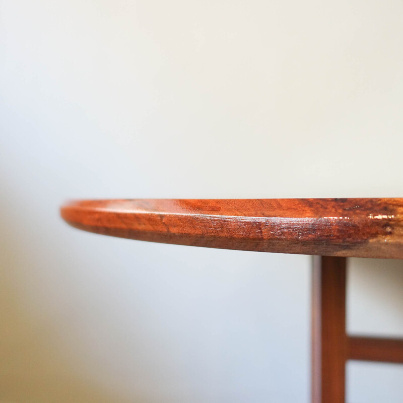 Vintage Portuguese exotic wood dining table, 1960s