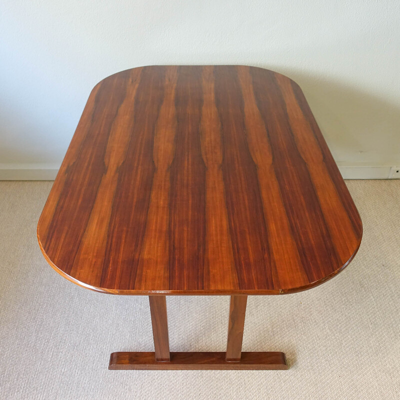 Vintage Portuguese exotic wood dining table, 1960s