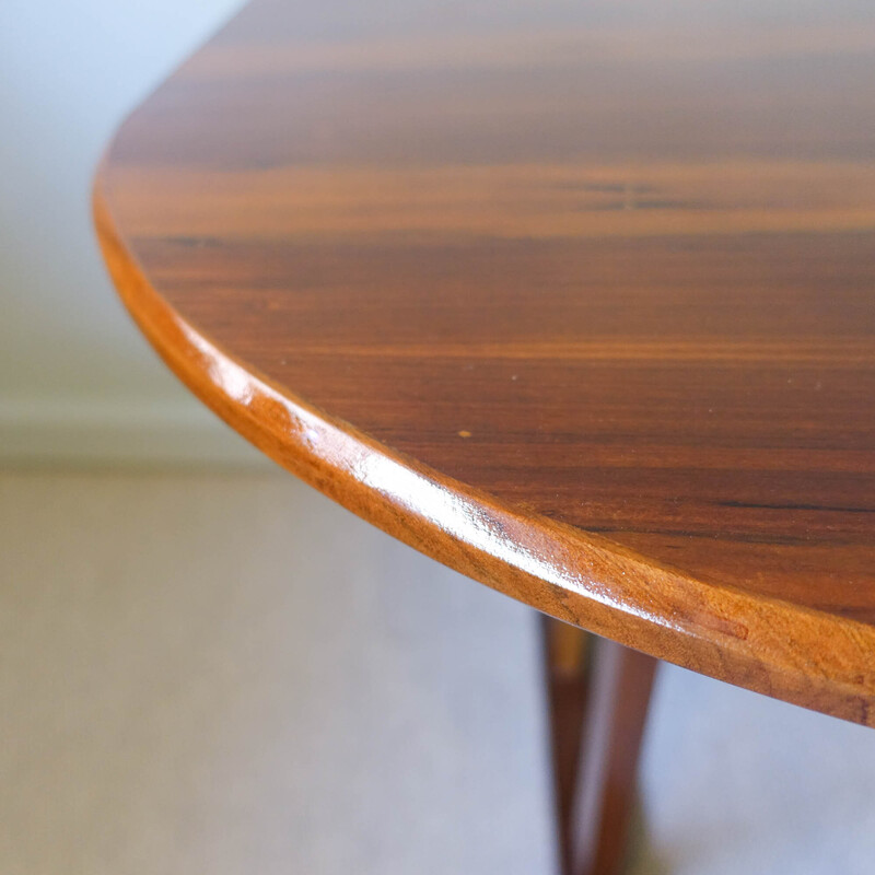 Vintage Portuguese exotic wood dining table, 1960s