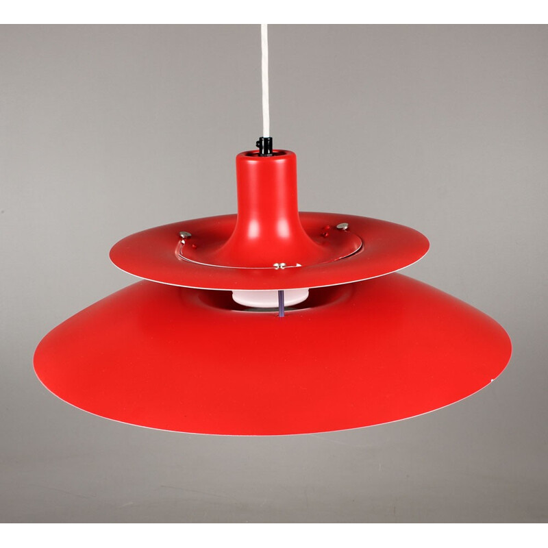 Red hanging lamp "PH5", Poul HENNINGSEN - 1950s