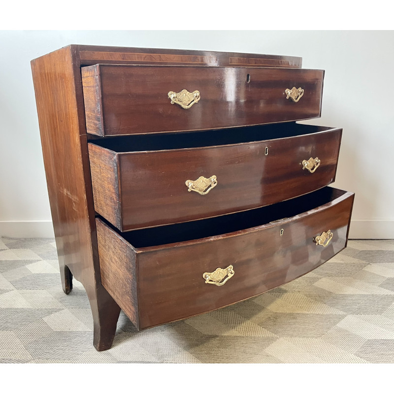 Vintage mahogany chest of drawers, 1850s