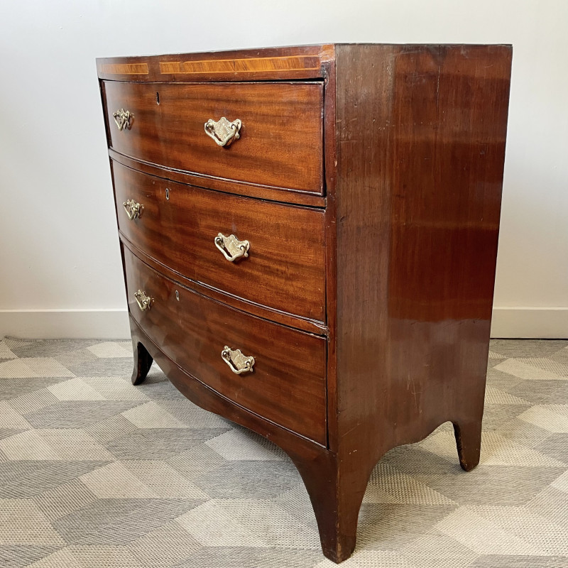 Vintage mahogany chest of drawers, 1850s