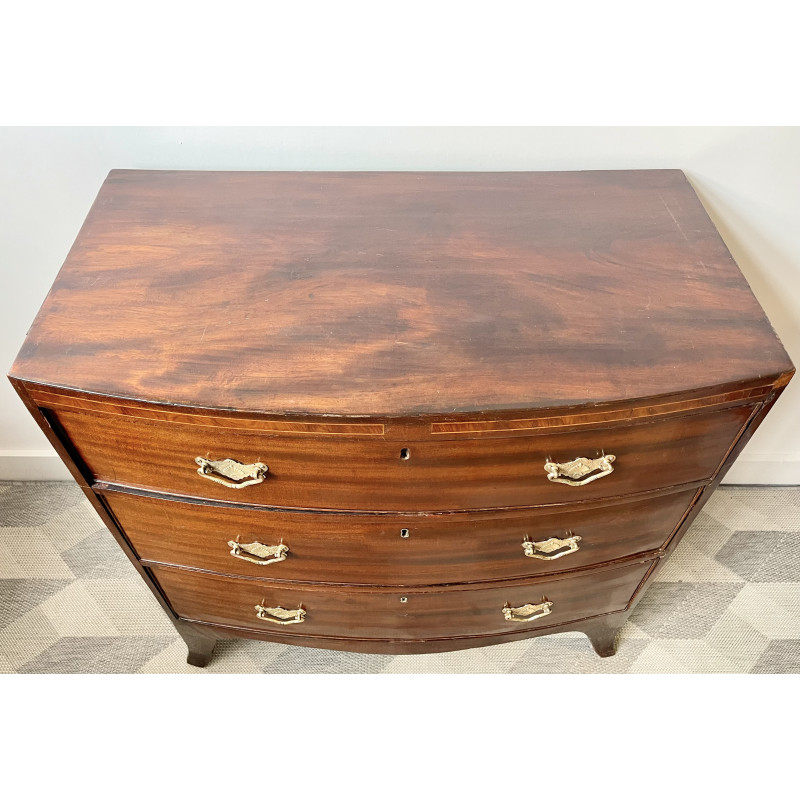 Vintage mahogany chest of drawers, 1850s