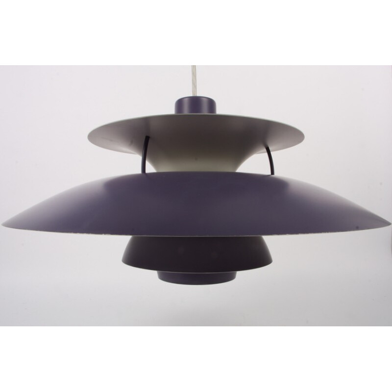 Purple hanging lamp "PH5", Poul HENNINGSEN - 1950s