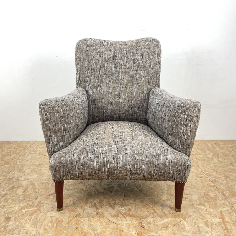 Vintage gestoffeerde fauteuil