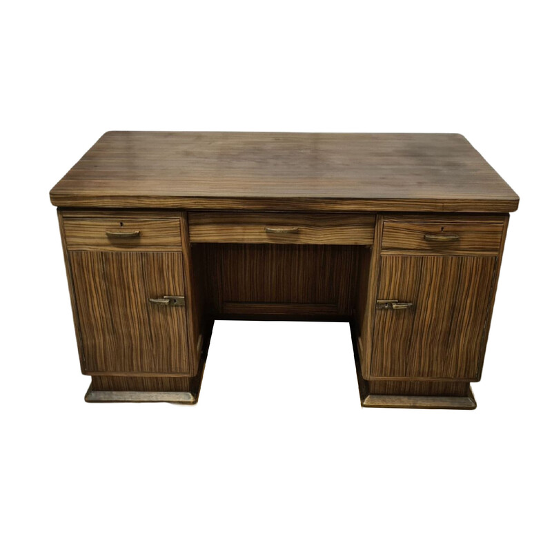 Vintage Haagse school executive desk by Pander and zn, Netherlands 1930s