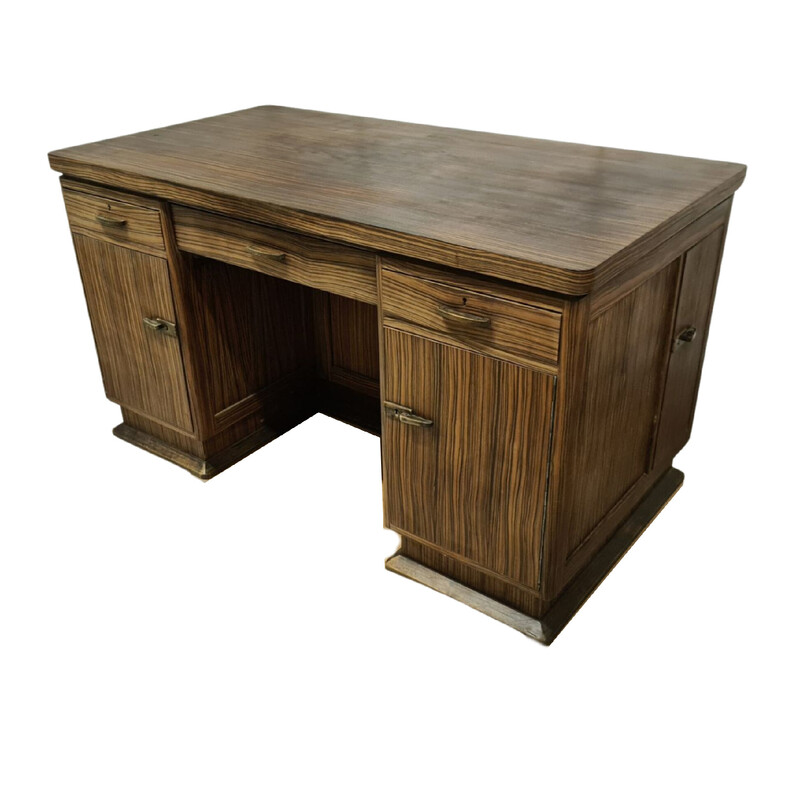 Vintage Haagse school executive desk by Pander and zn, Netherlands 1930s