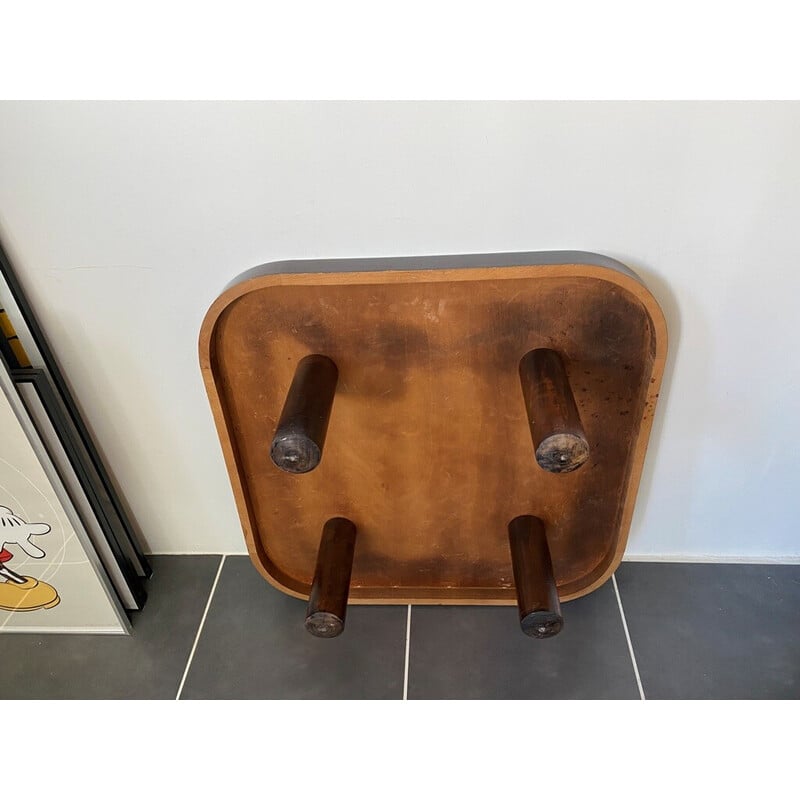 Vintage coffee table in ceramic and wood by Roger Capron, 1960