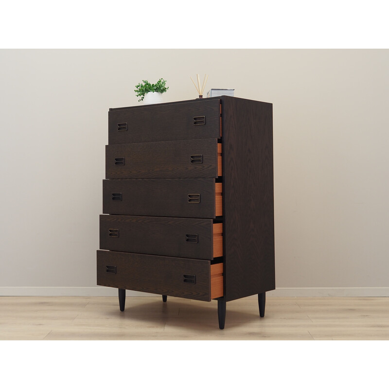 Vintage oakwood chest of drawers, Denmark 1970s
