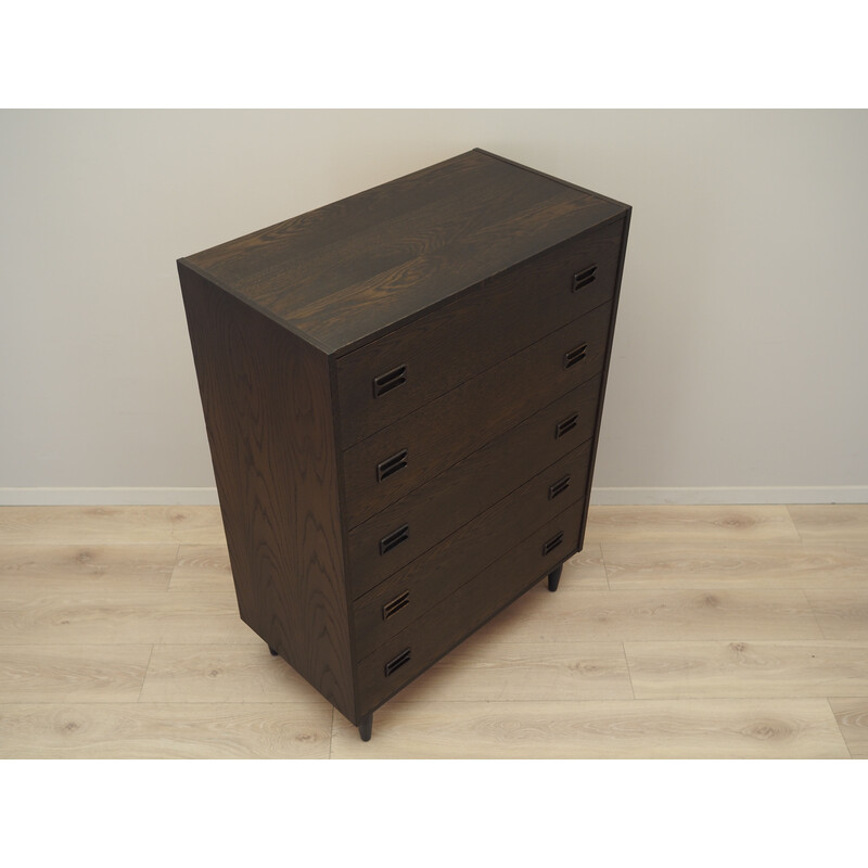 Vintage oakwood chest of drawers, Denmark 1970s
