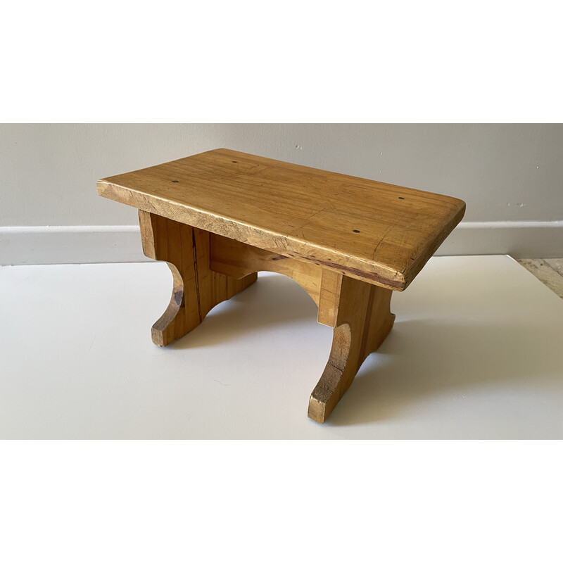 Tabouret vintage en bois massif