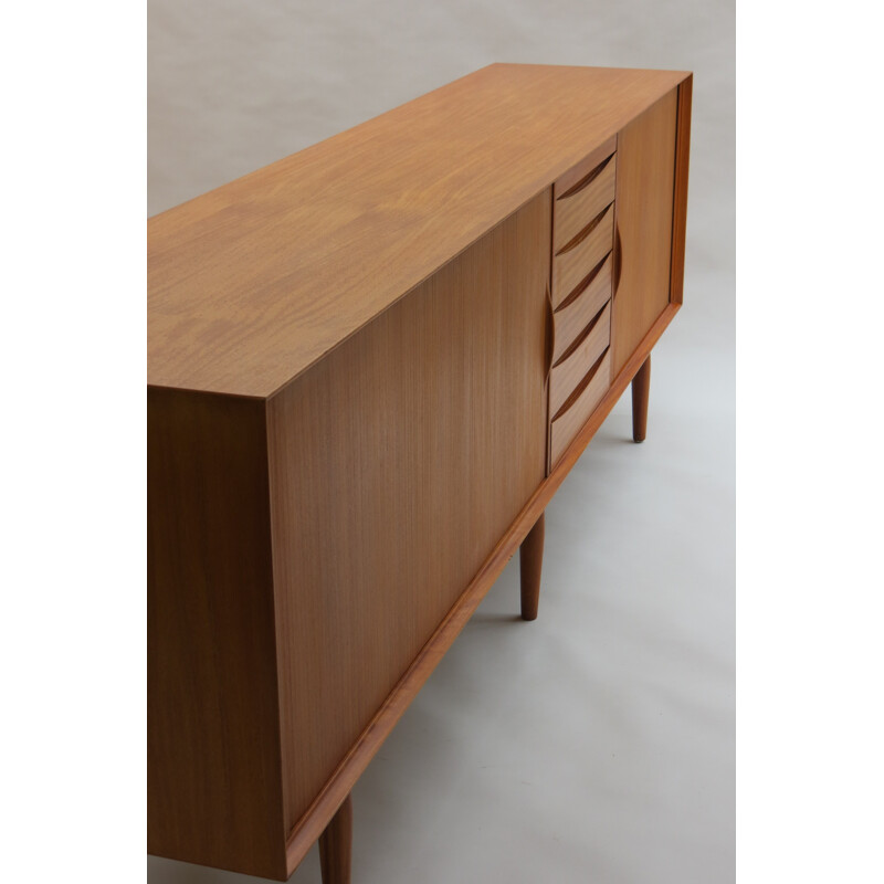 Danish sideboard with twin tambour doors Model number 76 by Arne Vodder - 1960s