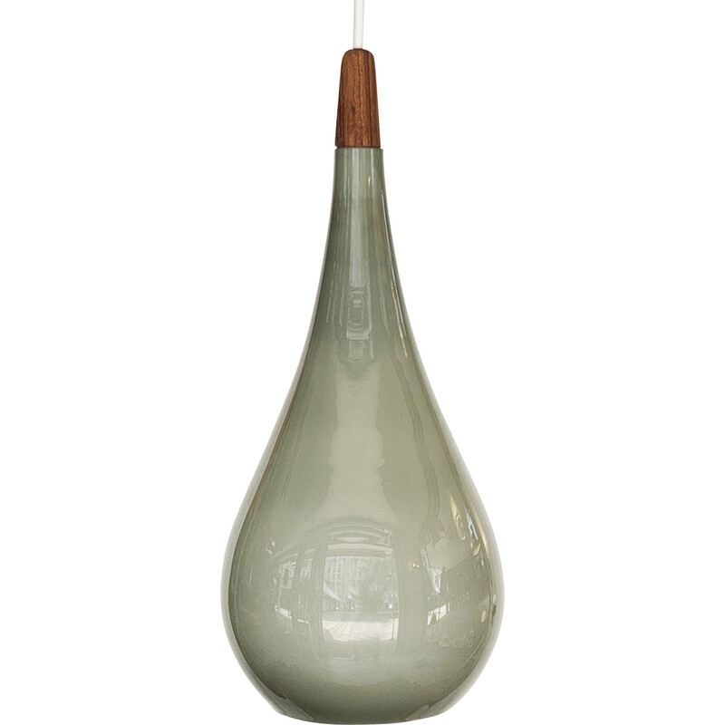 Vintage glazen hanglamp p289 van Michael Bang voor Nordisk solar, Denemarken 1960