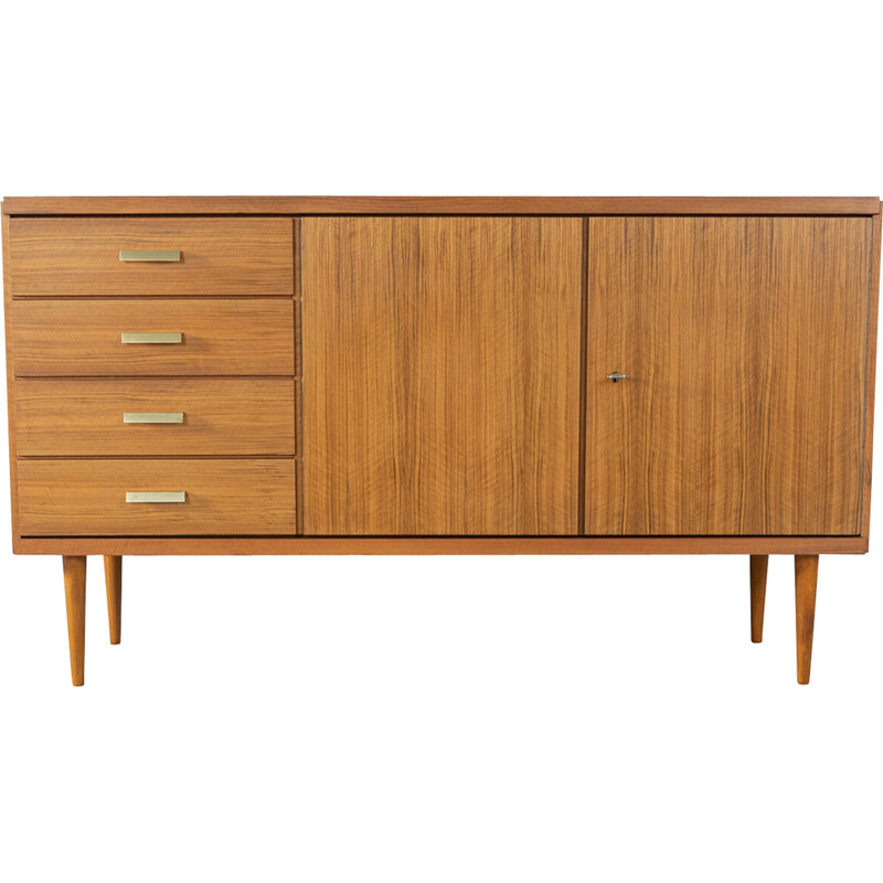 Vintage walnut sideboard with two doors, 1960s