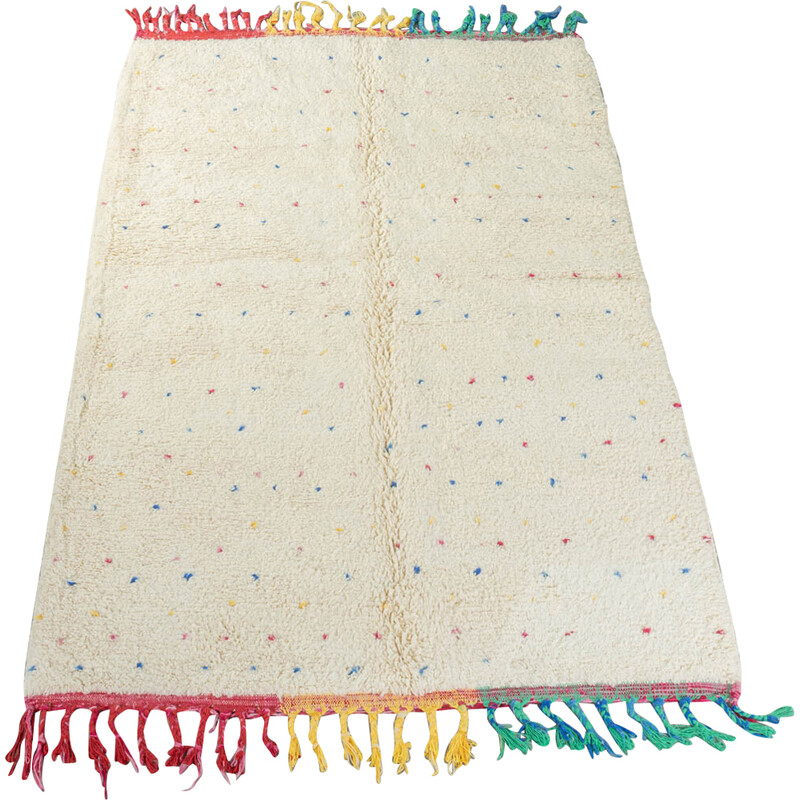 Alfombra bereber de lana Vintage Happy Polka Dots