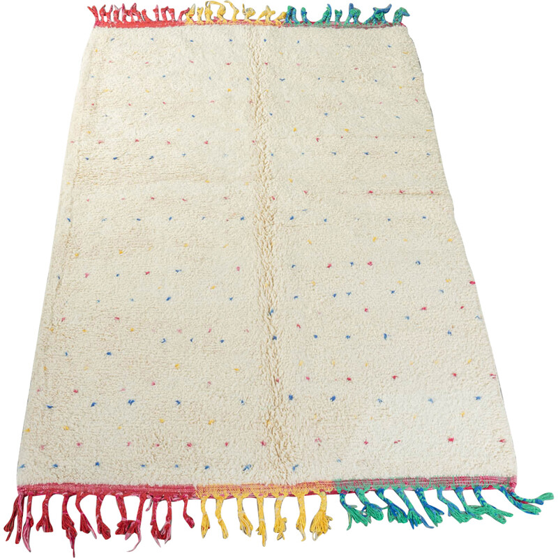 Tapete de lã berbere Vintage Happy Polka Dots